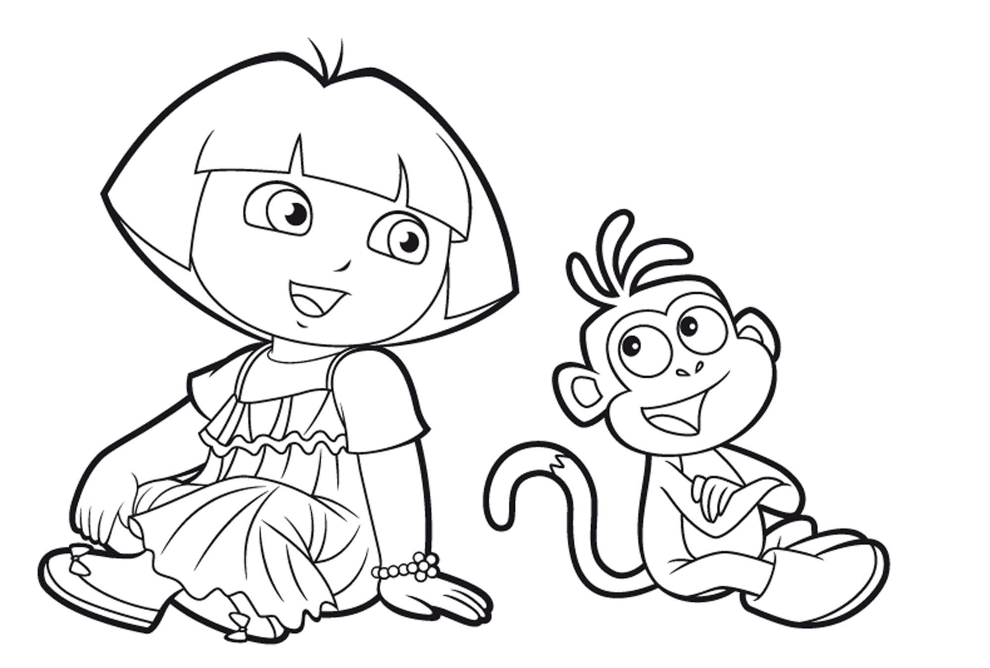 Coloriage A Imprimer Gratuit Dora