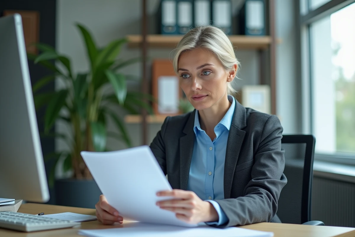 Femme contrôleuse environnementale dans un bureau moderne
