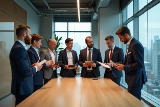 salle de réunion moderne avec équipements adaptés et disposition efficace