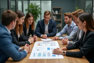 Analyse SWOT illustrant ses applications en stratégie d'entreprise
