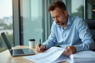 Compte de résultat présentant produits et charges d'une entreprise