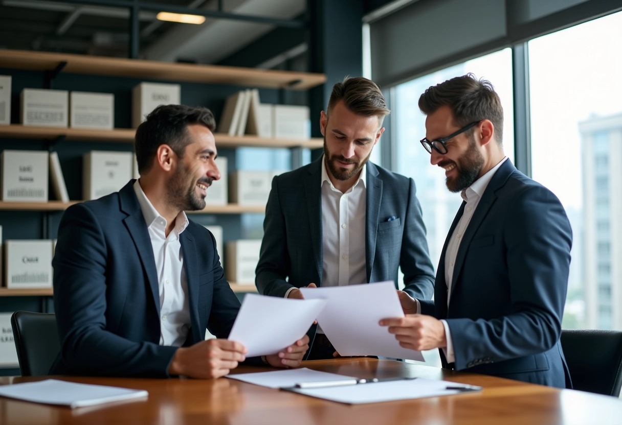 Groupe de collègues divers discutant autour d